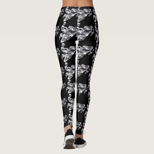 Camouflage Gray Snowmobiler Leggings (Rückseite)