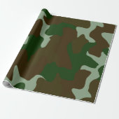 Camouflage Green and Brown Wrapping Paper Geschenkpapier (Ungerollt)