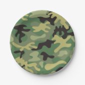 Camouflage Green | Army Birthday Pappteller (Vorderseite)
