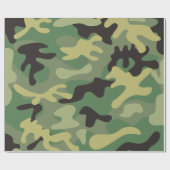 Camouflage Green | Army Birthday Party Geschenkpapier (Flach)