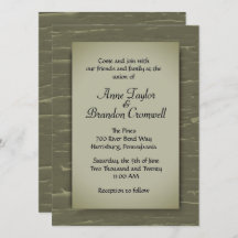 Camouflage Green Bark Design Hochzeit Einladung