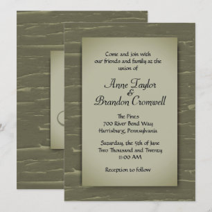 Camouflage Green Bark Design Hochzeit Einladung