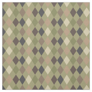 Camouflage Green Brown Geometric Muster Stoff