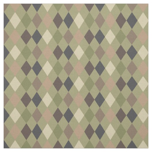 Camouflage Green Brown Geometric Muster Stoff (Muster)