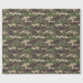 Camouflage Green Camouflage Army Geschenkpapier (Flach)