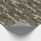 Camouflage Green Camouflage Army Geschenkpapier (Ecke)