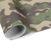 Camouflage Green Camouflage Army Geschenkpapier (Rolleneckpunkt)