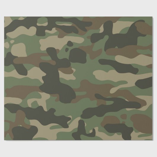 Camouflage Green Camouflage Army Pattern Geschenkpapier (Flach)