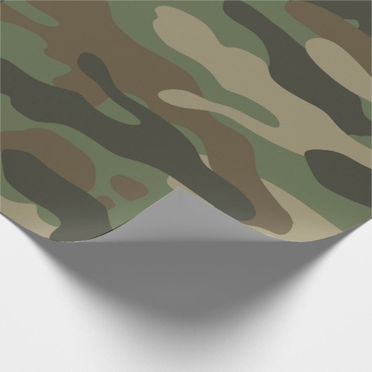 Camouflage Green Camouflage Army Pattern Geschenkpapier (Ecke)