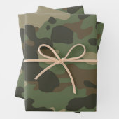 Camouflage Green Camouflage Army Pattern Geschenkpapier Set (Beispiel)