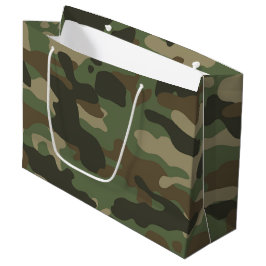 Camouflage Green Camouflage Army Pattern Große Geschenktüte