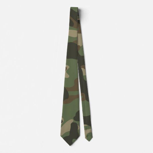Camouflage Green Camouflage Army Pattern Krawatte (Vorderseite)