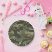 Camouflage Green Camouflage Army Pattern Pappteller (Party)