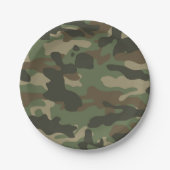Camouflage Green Camouflage Army Pattern Pappteller (Vorderseite)