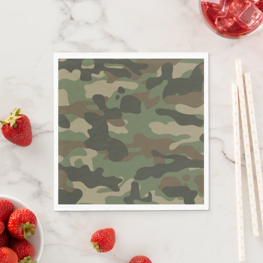 Camouflage Green Camouflage Army Pattern Serviette (Beispiel)