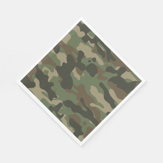 Camouflage Green Camouflage Army Pattern Serviette (Ecke)