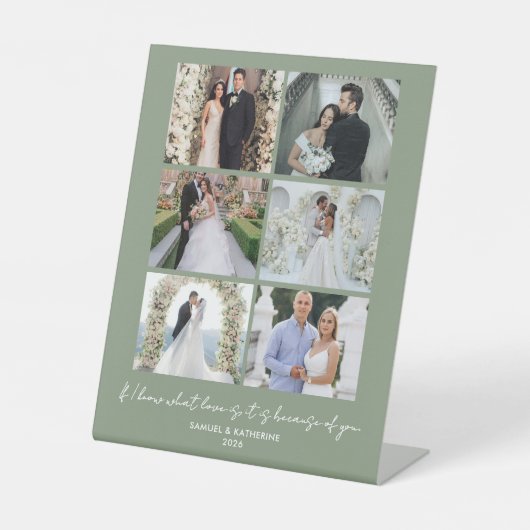 Camouflage Green Custom 6 Photo Valentine Sockelschild (Vorderseite)