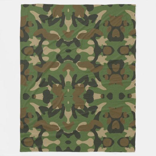 Camouflage Green Fleecedecke (Vorderseite)