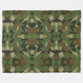 Camouflage Green Fleecedecke (Vorderseite (Horizontal))