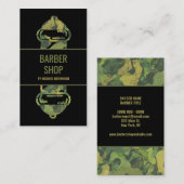 Camouflage Green Hair Salon Barber Pole Visitenkarte (Vorne/Hinten)