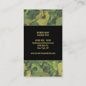 Camouflage Green Hair Salon Barber Pole Visitenkarte (Rückseite)