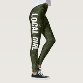 CAMOUFLAGE GREEN LG LOCAL GIRL LEGGINGS