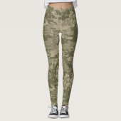 Camouflage | Green Pixel Camouflage Leggings (Vorderseite)