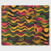 Camouflage Gren Pink Woman Regenbogenmuster Geschenkpapier (Flach)