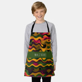 Camouflage Gren Pink Woman Regenbogenmuster Schürze (Getragen)
