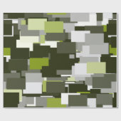 Camouflage Grey Green Urban Rectangle Geschenkpapier (Flach)
