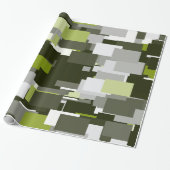 Camouflage Grey Green Urban Rectangle Geschenkpapier (Ungerollt)
