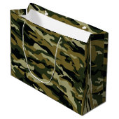Camouflage Große Geschenktüte (Vorderseite Schrägansicht)