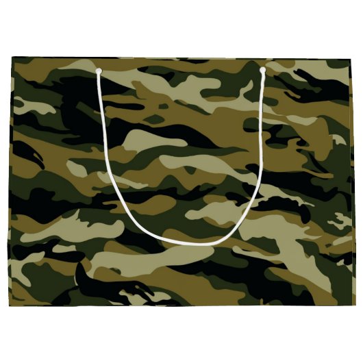 Camouflage Große Geschenktüte (Rückseite)