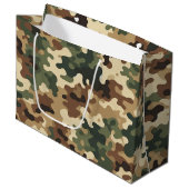 Camouflage Große Geschenktüte (Vorderseite Schrägansicht)