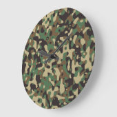 Camouflage Große Wanduhr (Winkel)