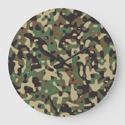 Camouflage Große Wanduhr (Vorderseite)