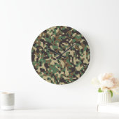 Camouflage Große Wanduhr (Zuhause)