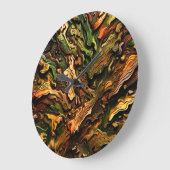 Camouflage Große Wanduhr (Winkel)