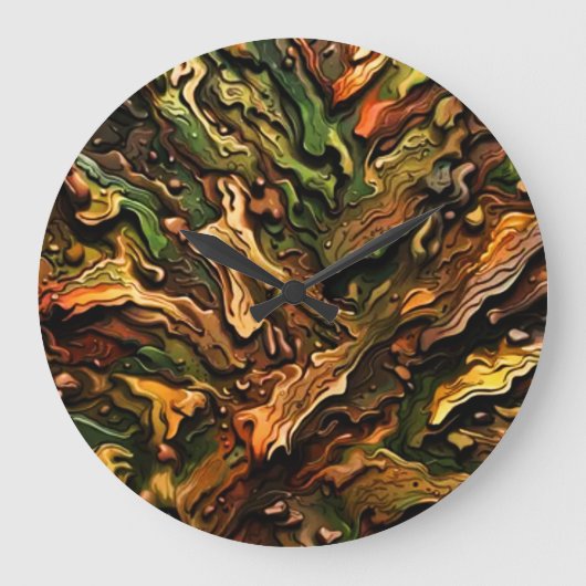 Camouflage Große Wanduhr (Vorderseite)