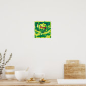 Camouflage grün schwitzen poster (Küche)