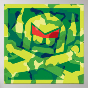 Camouflage grün schwitzen poster