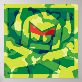 Camouflage grün schwitzen poster