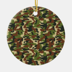 Camouflage Grün und Braun Weihnachtsschmuck