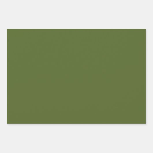 Camouflage grün (Vollfarbe) Geschenkpapier Set (Vorderseite)