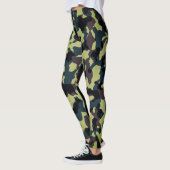 Camouflage Grüne Leggings - Taktischer Yoga-Plan f (Links)