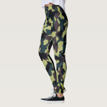 Camouflage Grüne Leggings - Taktischer Yoga-Plan f
