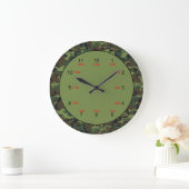 Camouflage grüne Uhr der militärischen Zeitmauer (Zuhause)