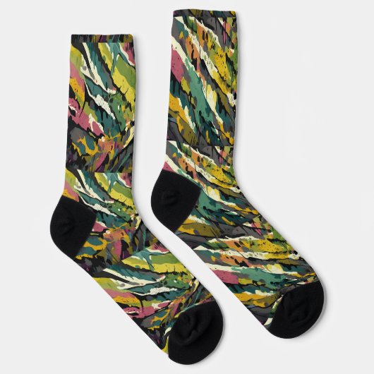 Camouflage Grunge Muster Socken (Rechts)