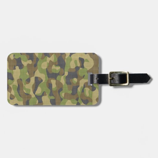 Camouflage-Grüntöne u. Braun Gepäckanhänger (Vorderseite horizontal)