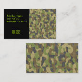 Camouflage-Grüntöne u. Braun Visitenkarte (Vorne/Hinten)